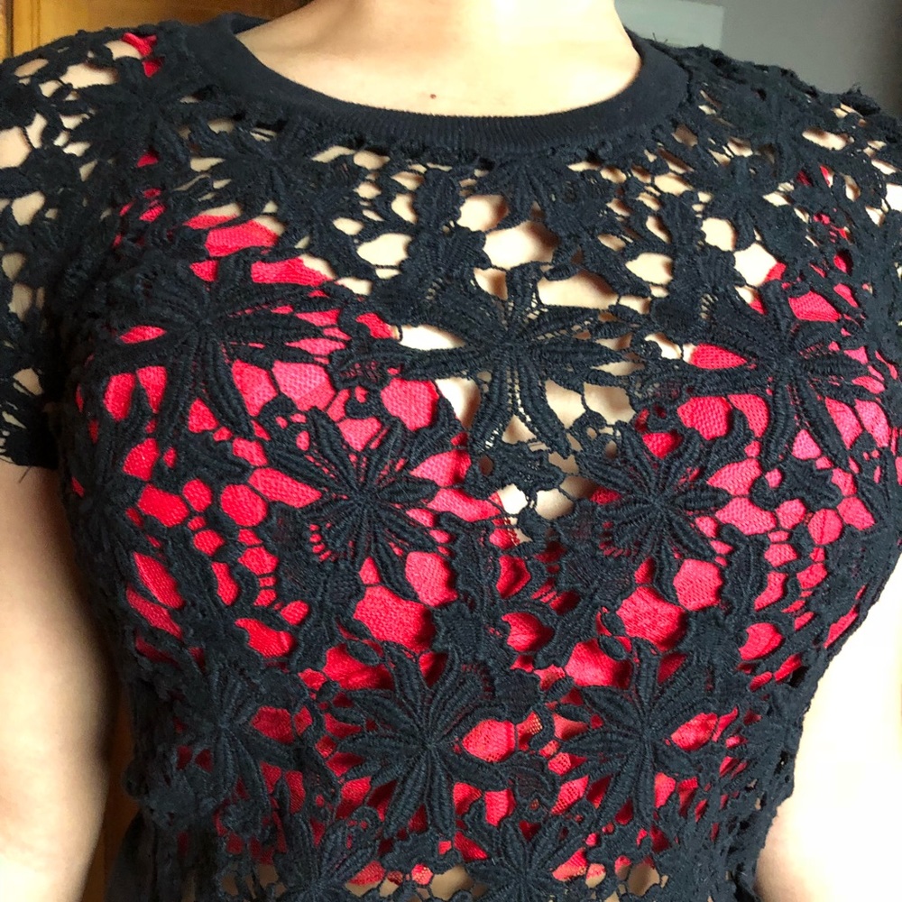 Lace black Tee